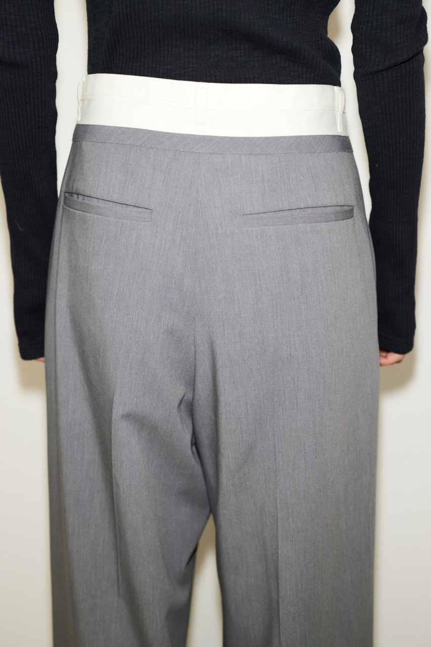 【THROW】WAIST FOLD MANISH トラウザー T.GRY 1