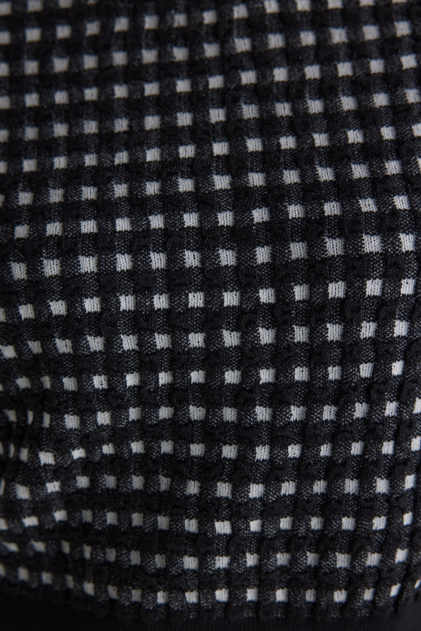 バンピーチェックKnitCD TOP BLK FREE
