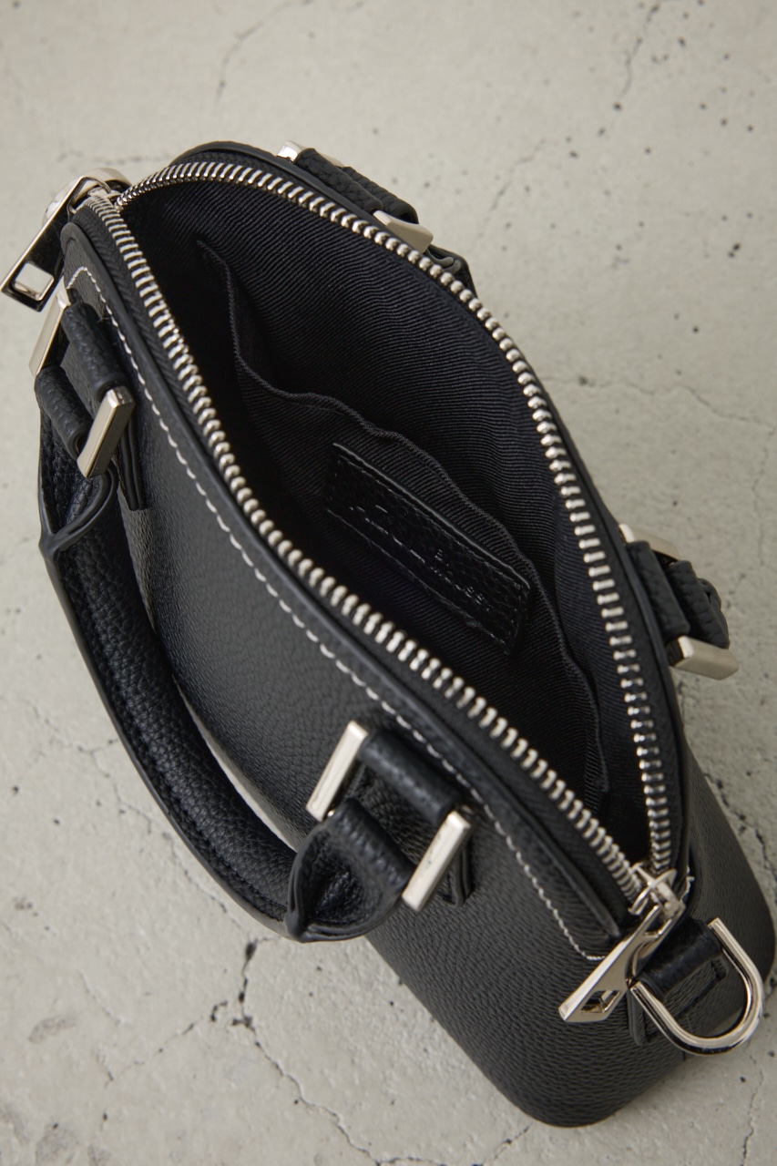 ダブルジッパーミニバッグ BLK FREE