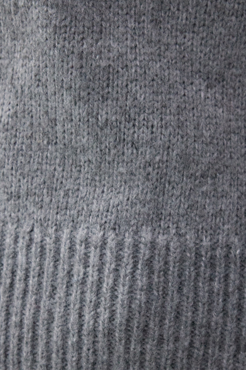 袖リボンデザインニット D/T.GRY FREE