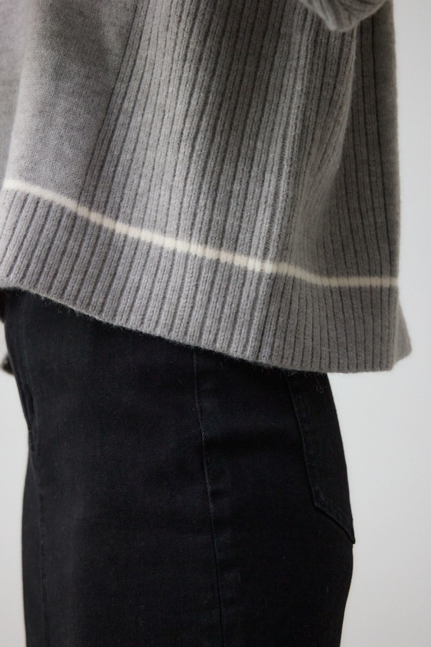 スウェットライクニットプルオーバー T.GRY FREE