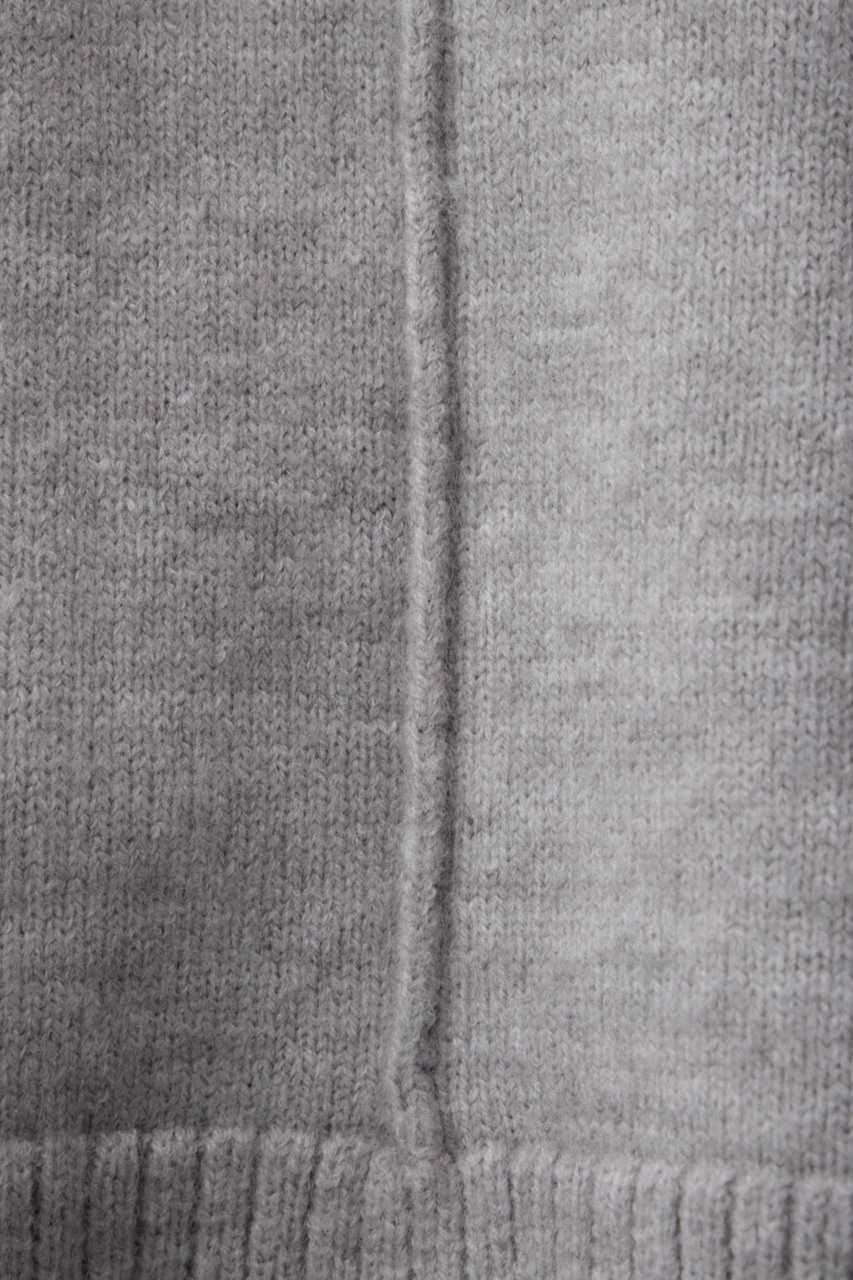 ハイネック配色ニットプルオーバー T.GRY FREE