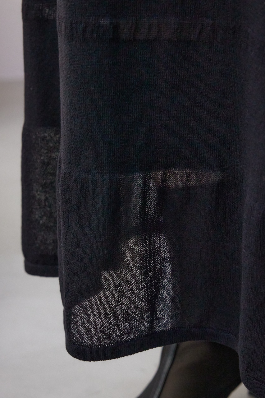 カーデセットニットワンピース BLK M