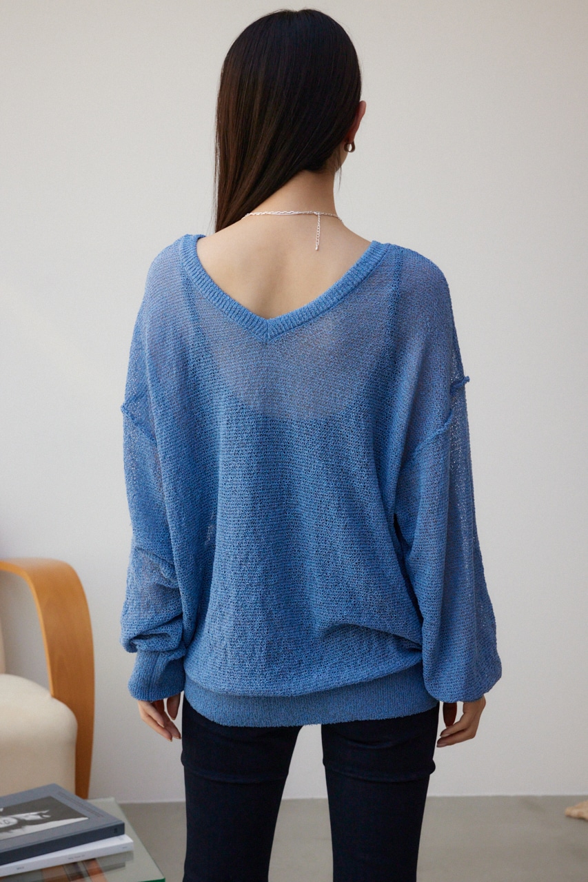 シアーグリッタールーズニット BLU FREE