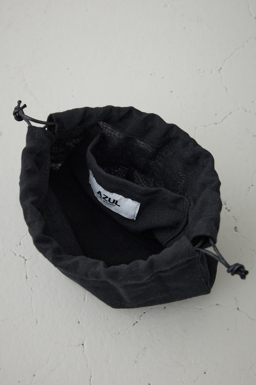 編み込みショルダーバッグ BLK FREE