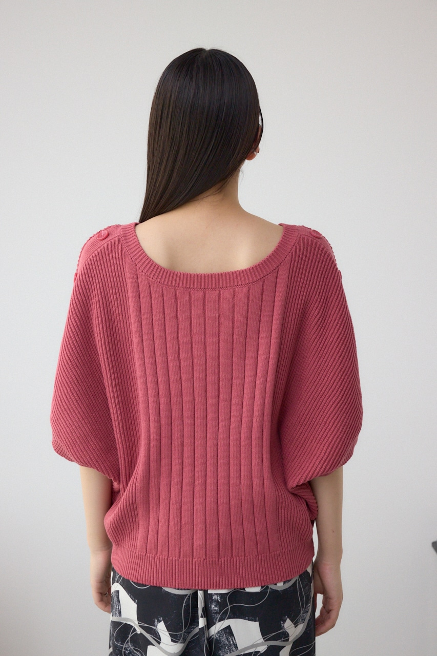 2WAYショルダーボタンニット PNK FREE