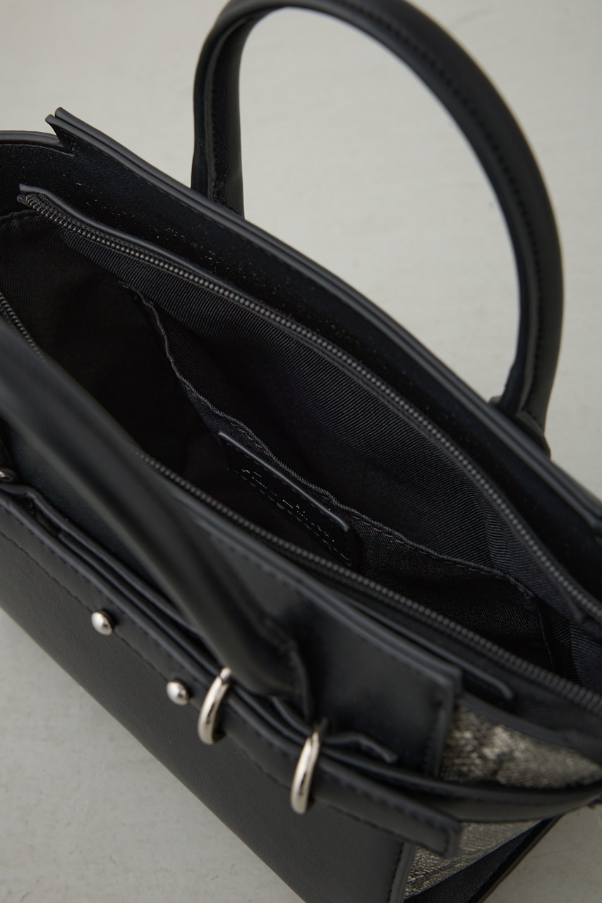 ベルトデザイントラペイズドバッグ BLK FREE