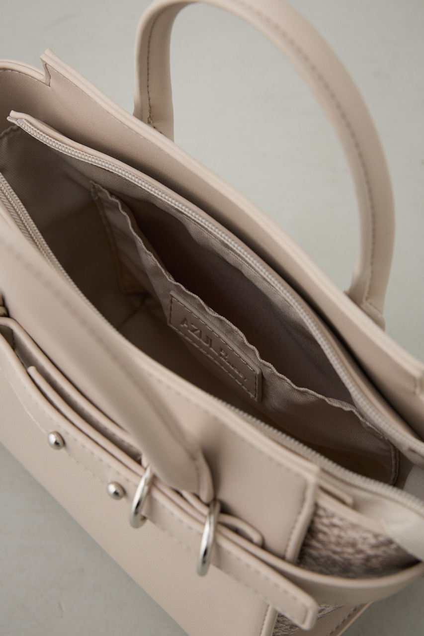 ベルトデザイントラペイズドバッグ L/BEG FREE