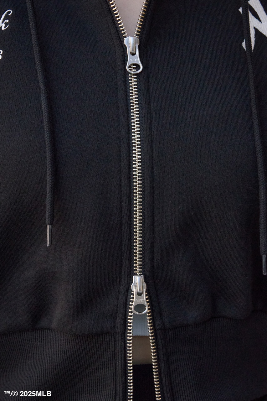 【MLB】ジップフーディー BLK FREE
