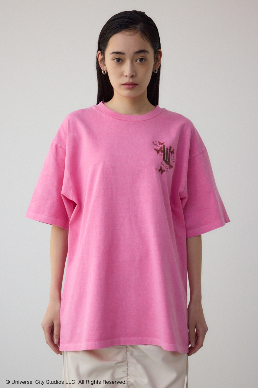 【WICKED×AZUL】ピグメントバックロゴT PNK M