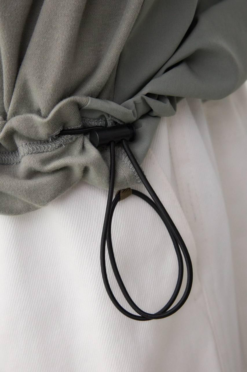 異素材ドッキング刺繍トップス L/KHA FREE