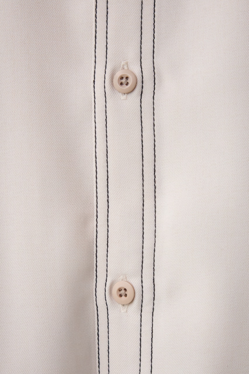 アウトステッチオーバーシャツ O/WHT FREE