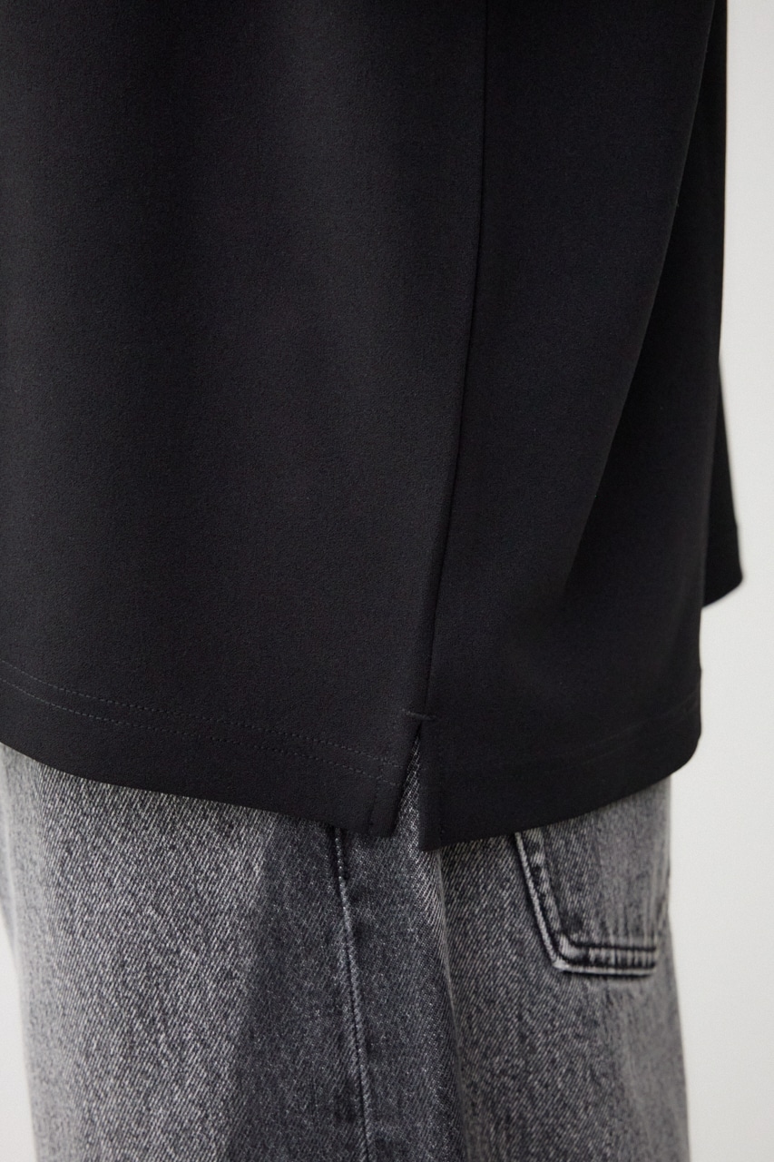 袖刺繍8分袖ビッグT BLK FREE