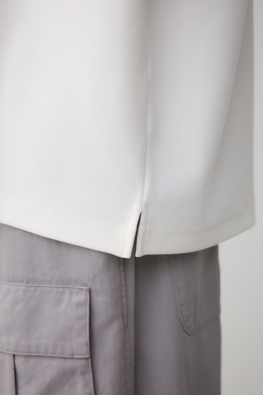 袖刺繍8分袖ビッグT WHT FREE