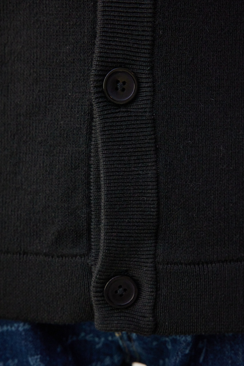 バックロゴジャガードカーディガン BLK M