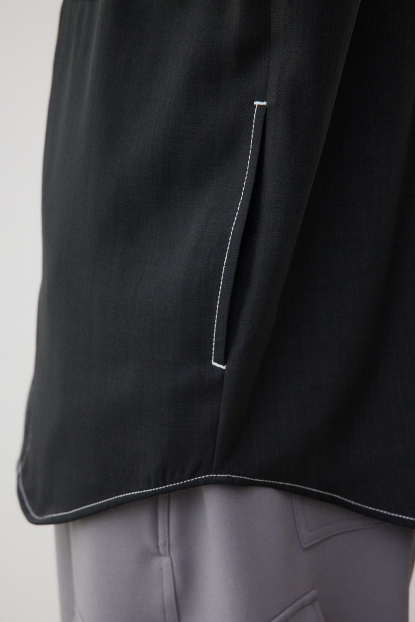 アウトステッチCPOシャツ BLK FREE