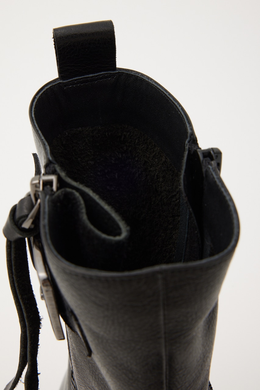 エンジニアライクミドルブーツ BLK 22.5cm