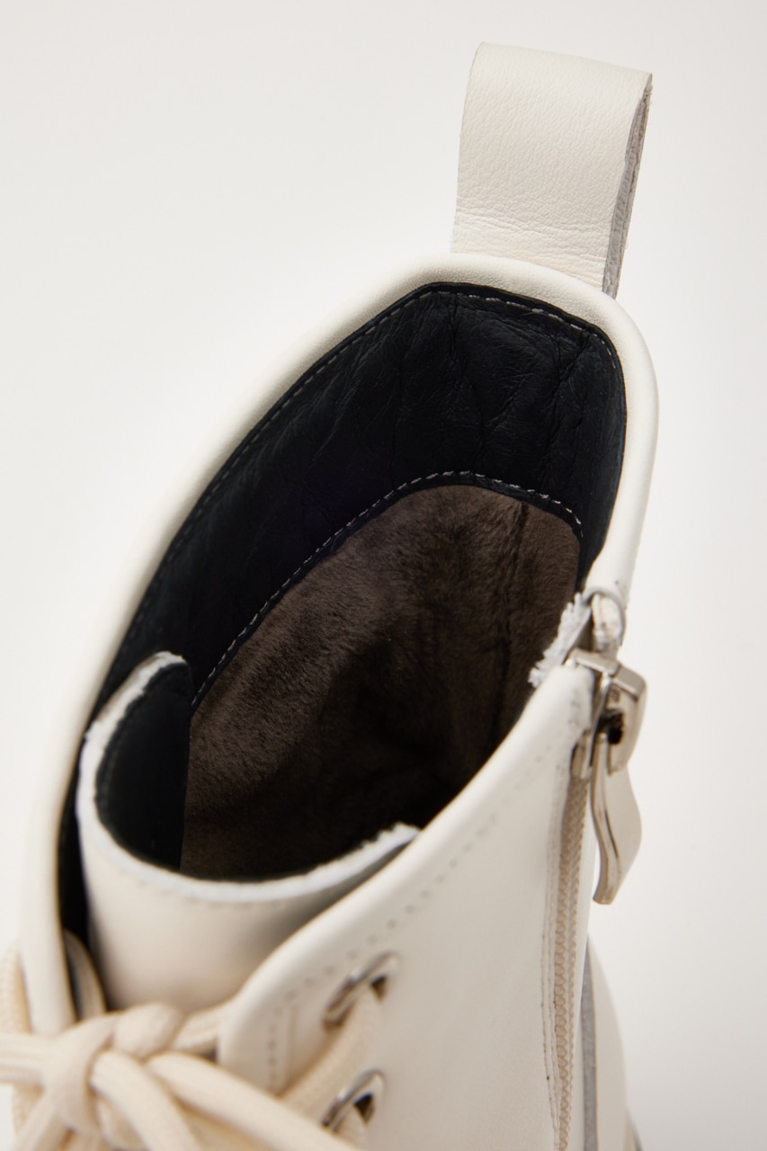 インボアコアレースアップブーツ WHT 24.5cm