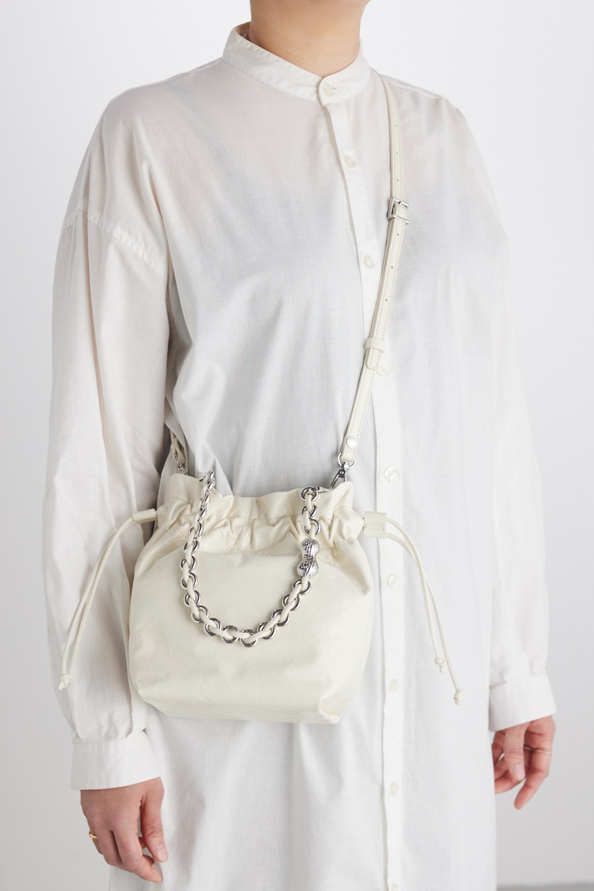 ミニマルバケットバッグ WHT FREE