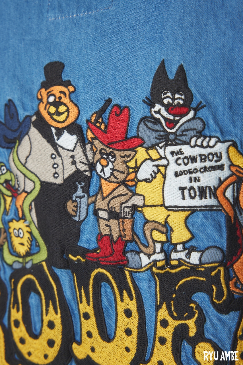 【UNISEX】(Ryu Ambe)Yee Haw シャツ BLU FREE