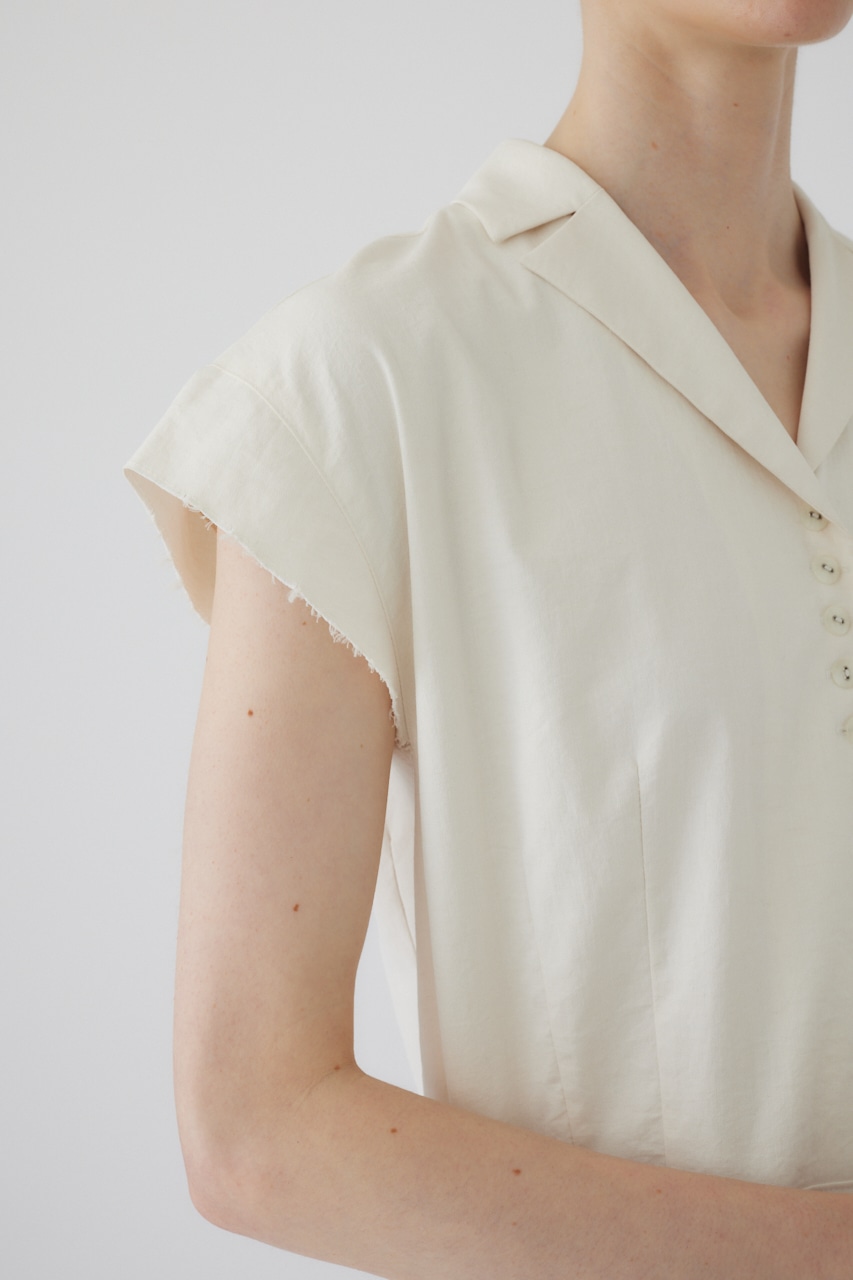 Waist narrow long dress O/WHT 36