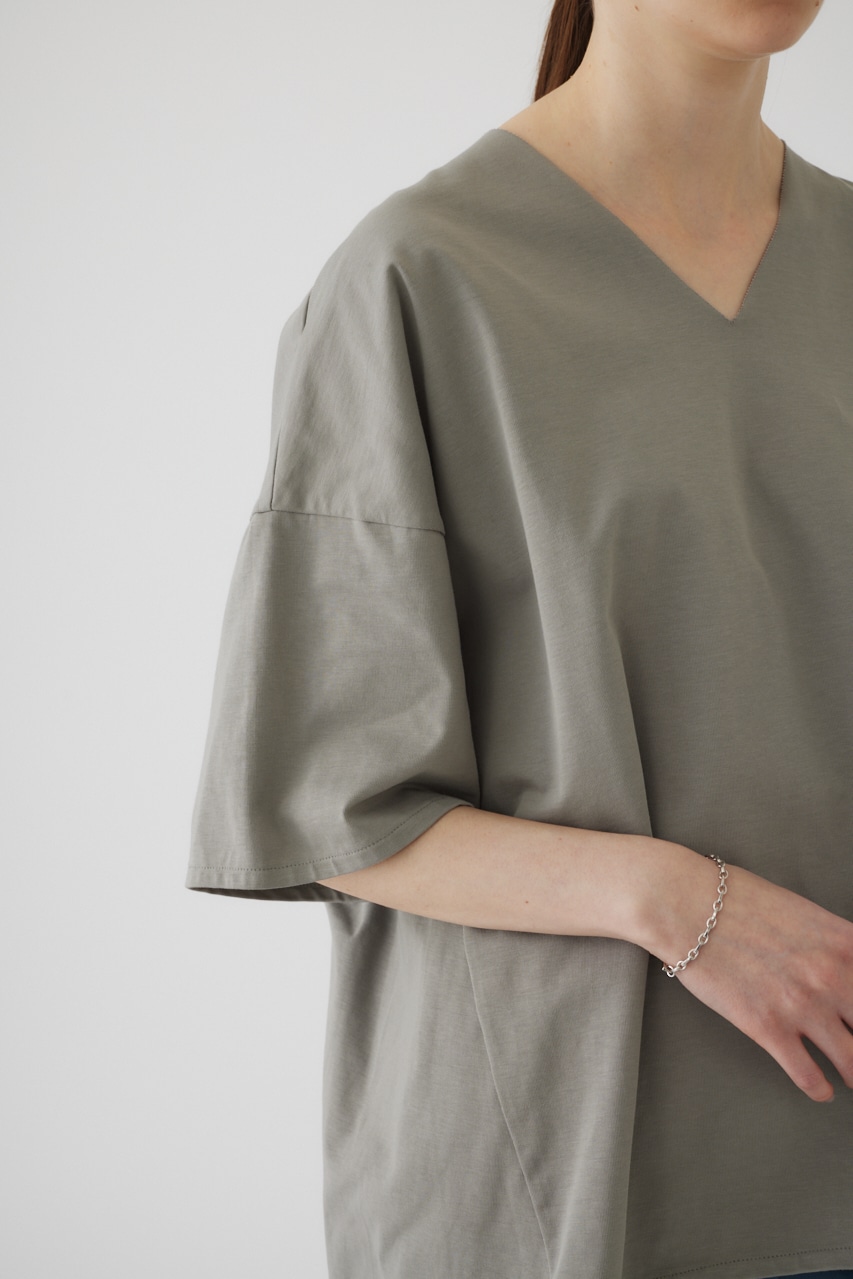 Oversized round T/SH L/GRY FREE