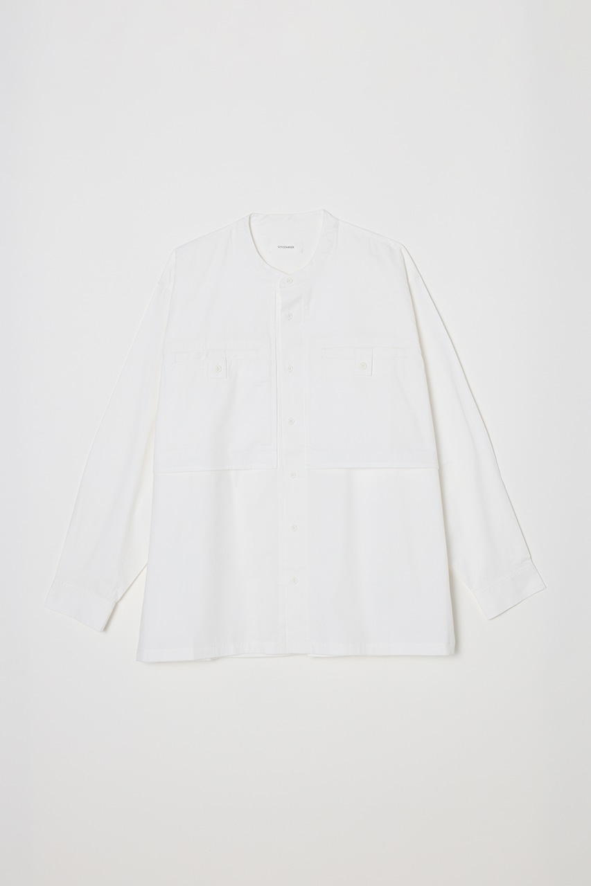 ビッグポケットフラップシャツ WHT L