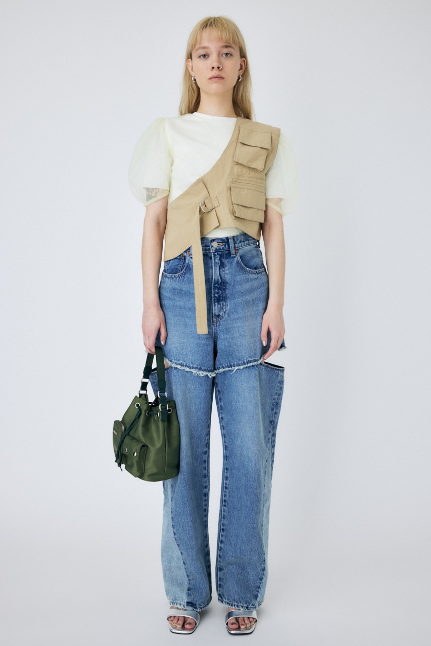 MOUSSY | CUT OUT WIDE STRAIGHT (ワイド ) |SHEL'TTER WEBSTORE