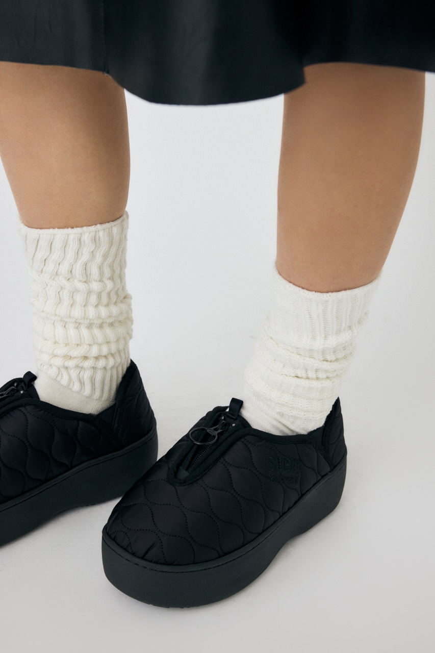 MOUSSY | SUBU FRONT ZIP QUILTED スリッポン (スリッポン・フラット 