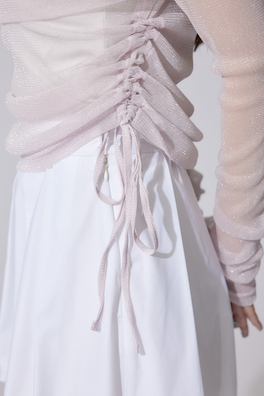 オフショルレディーラメトップス L/PNK FREE