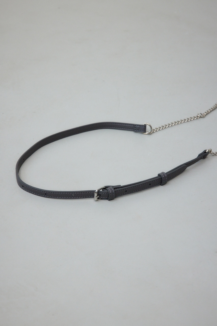 ダブルジッパーミニバッグ GRY FREE