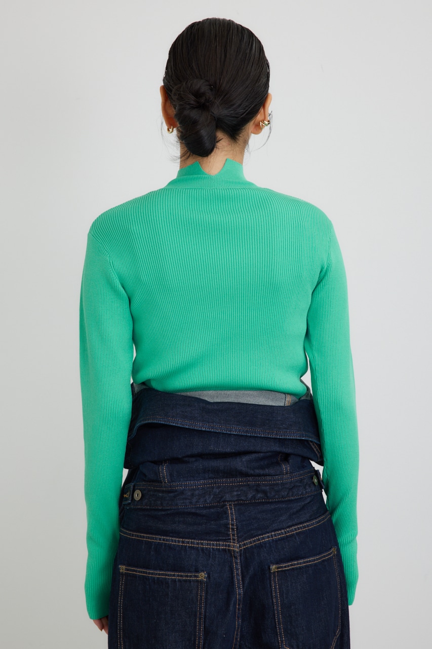 【PLUS】ショートボレロレイヤードセットニット NVY FREE