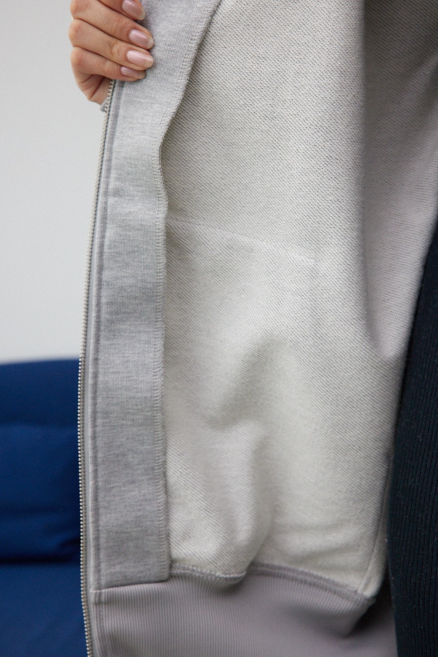 ラメウラケビッグパーカー T.GRY FREE