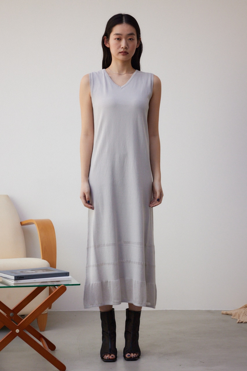 カーデセットニットワンピース L/GRY S