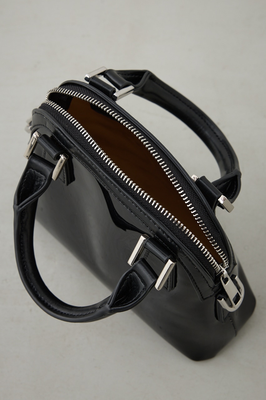 ダブルジッパークリアミニバッグ BLK FREE