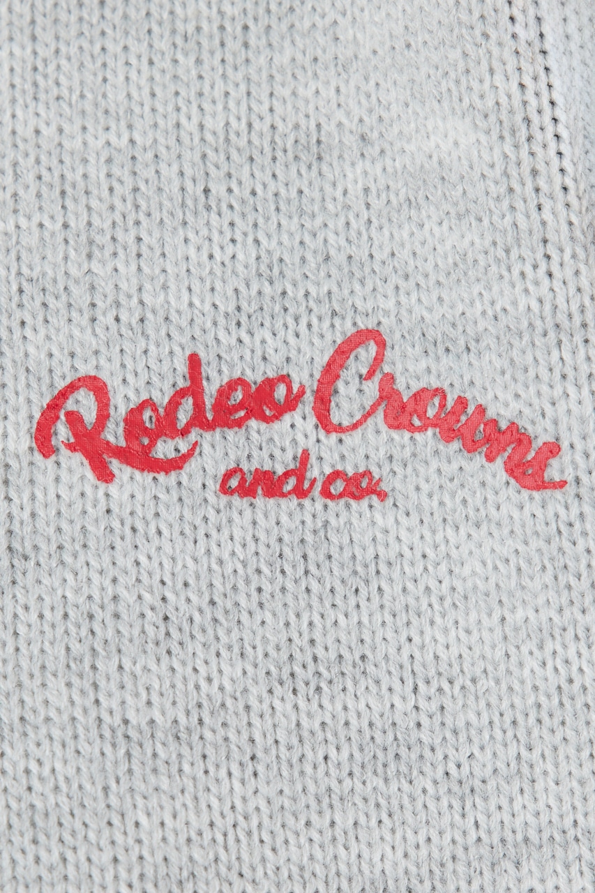 デニムロゴ ニット ワンピース L/T.GRY FREE