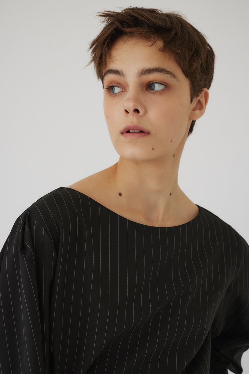 【LIMITED SALE】Shoulder volume scarf set BLK FREE