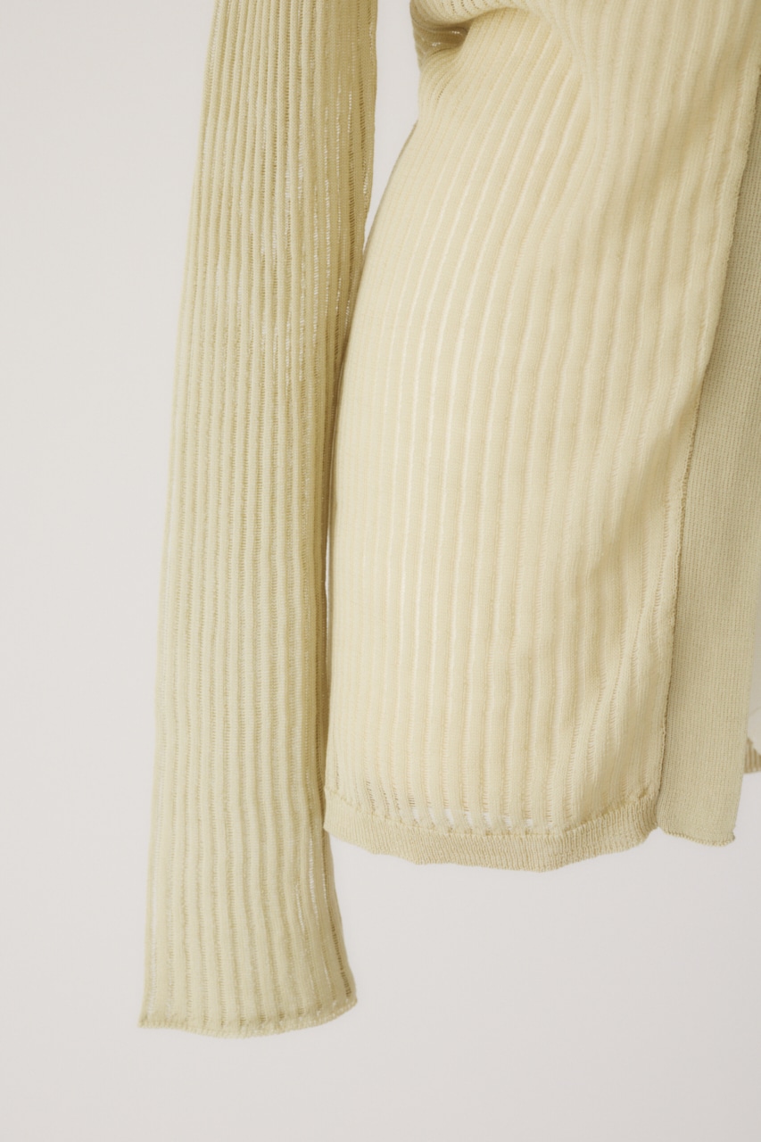 Semi long sheer tops L/GRN FREE