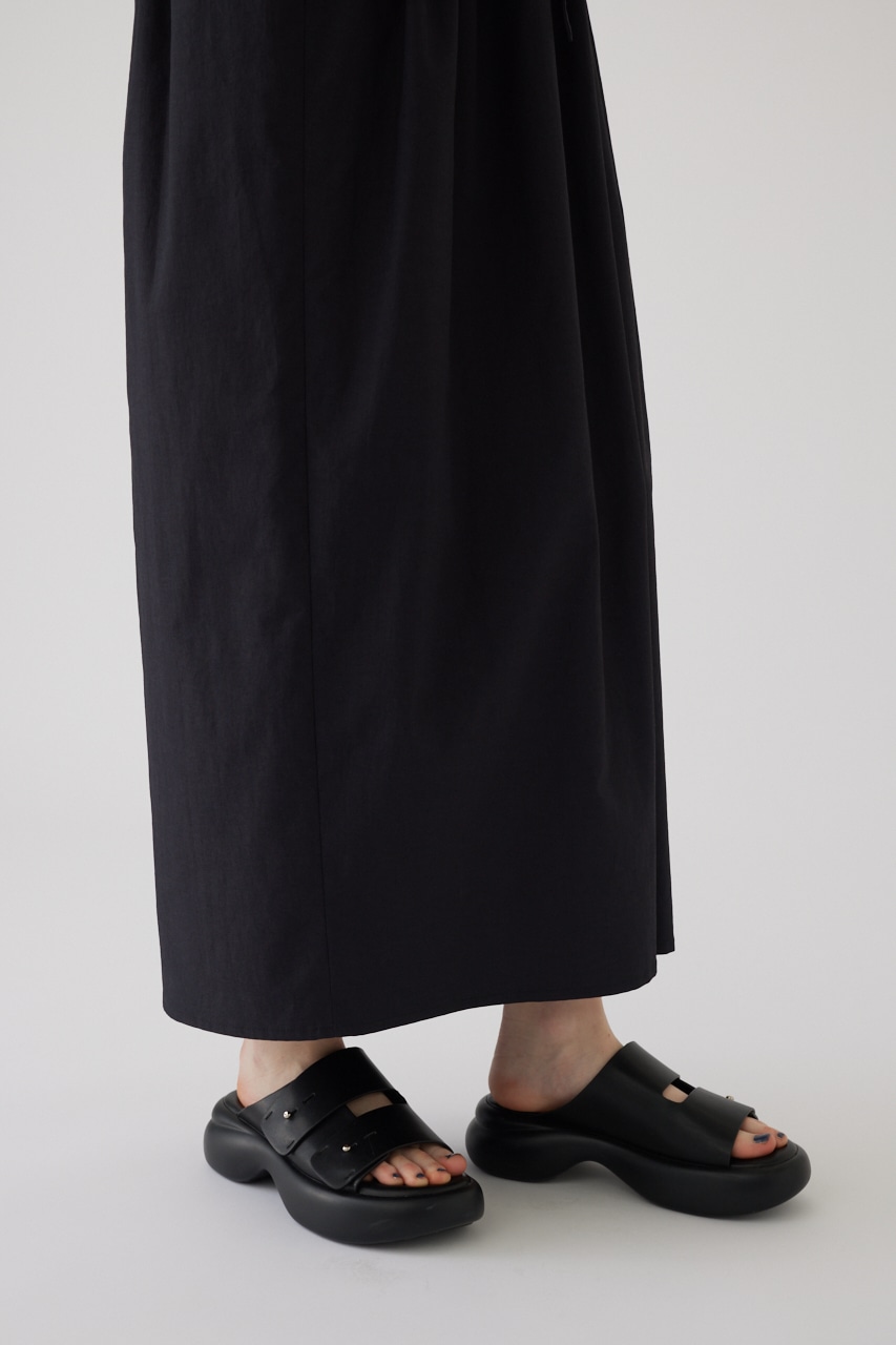 Waist narrow long dress BLK 36