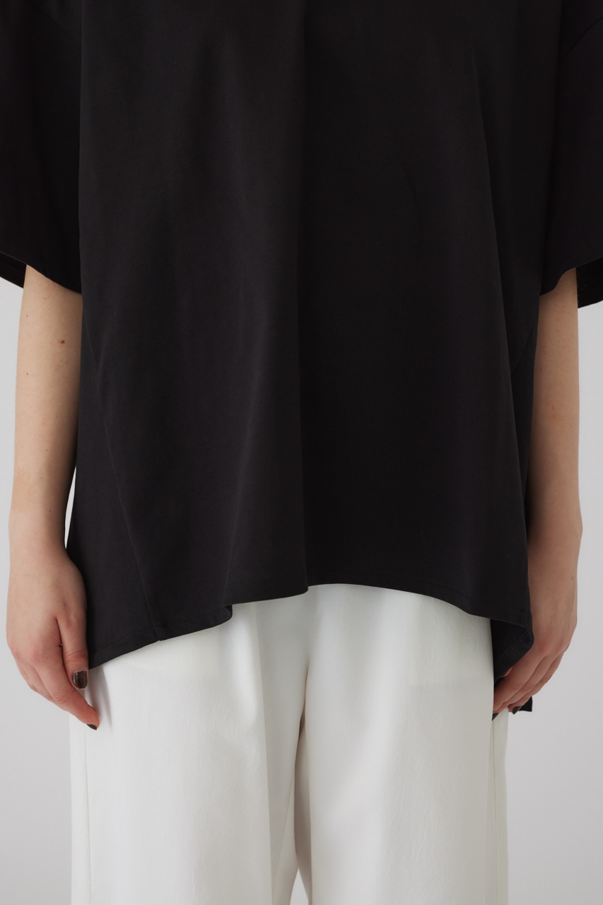 Oversized round T/SH BLK FREE