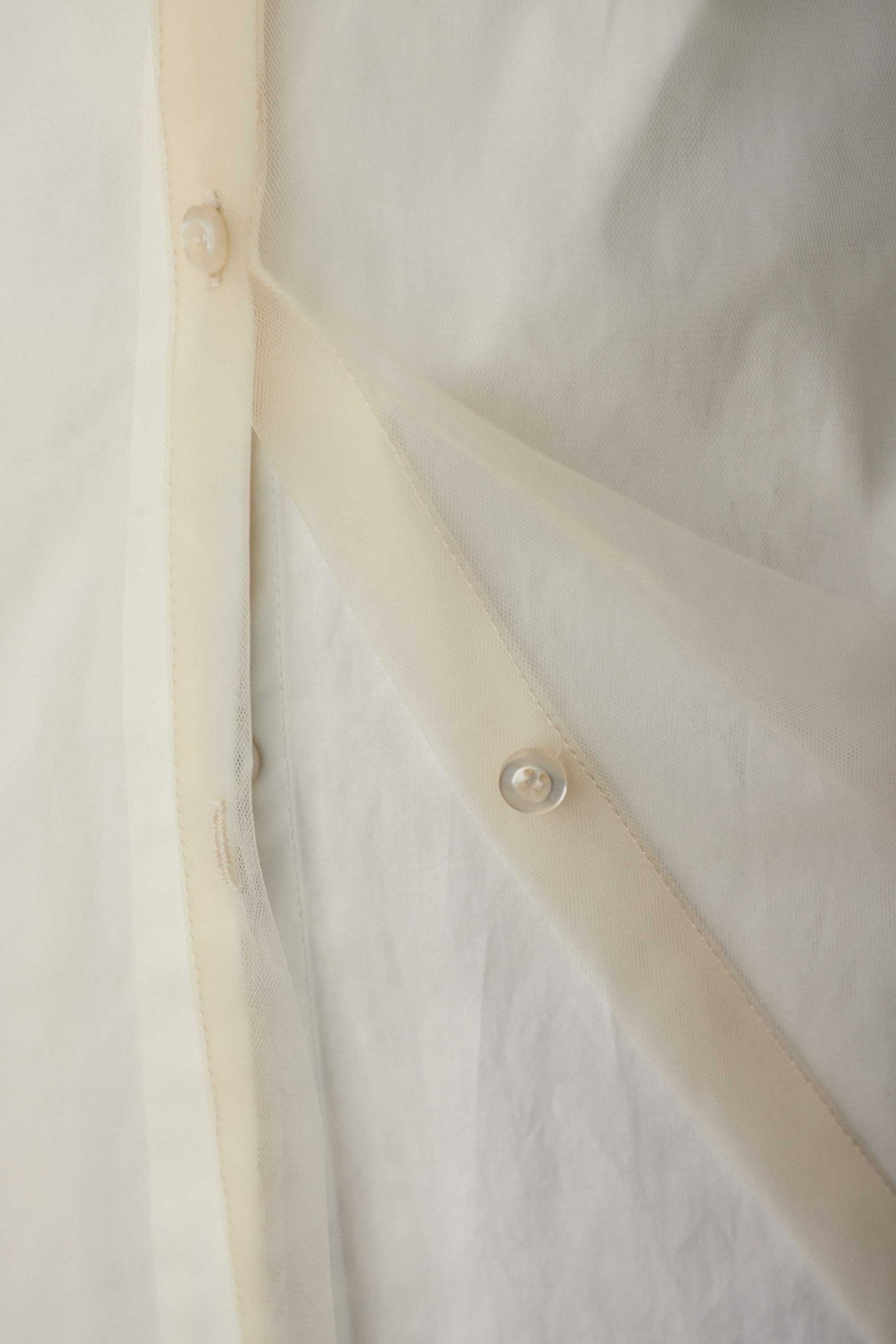 2ピースチュールレイヤードシャツ WHT FREE