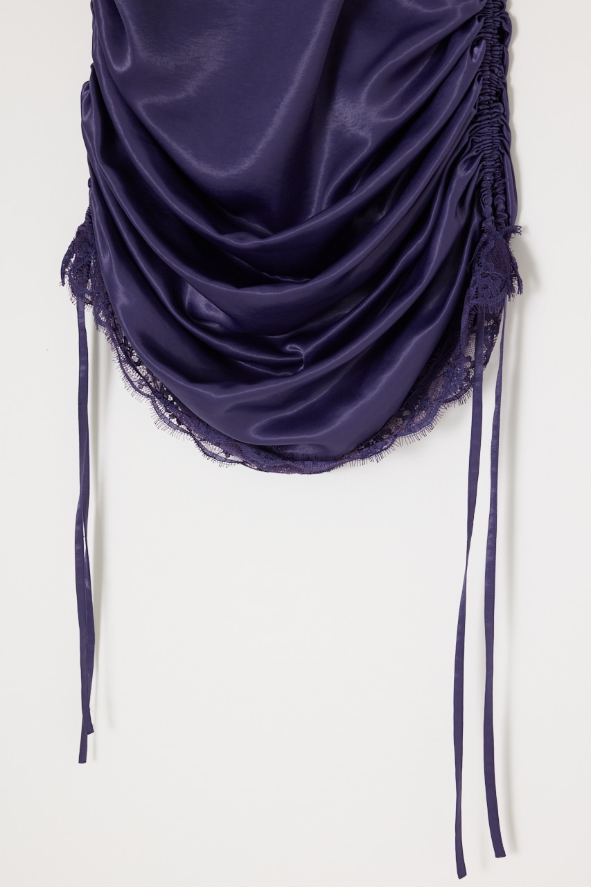 MOUSSY | LACE SATIN SLIP ドレス (ワンピース(ロング） ) |SHEL