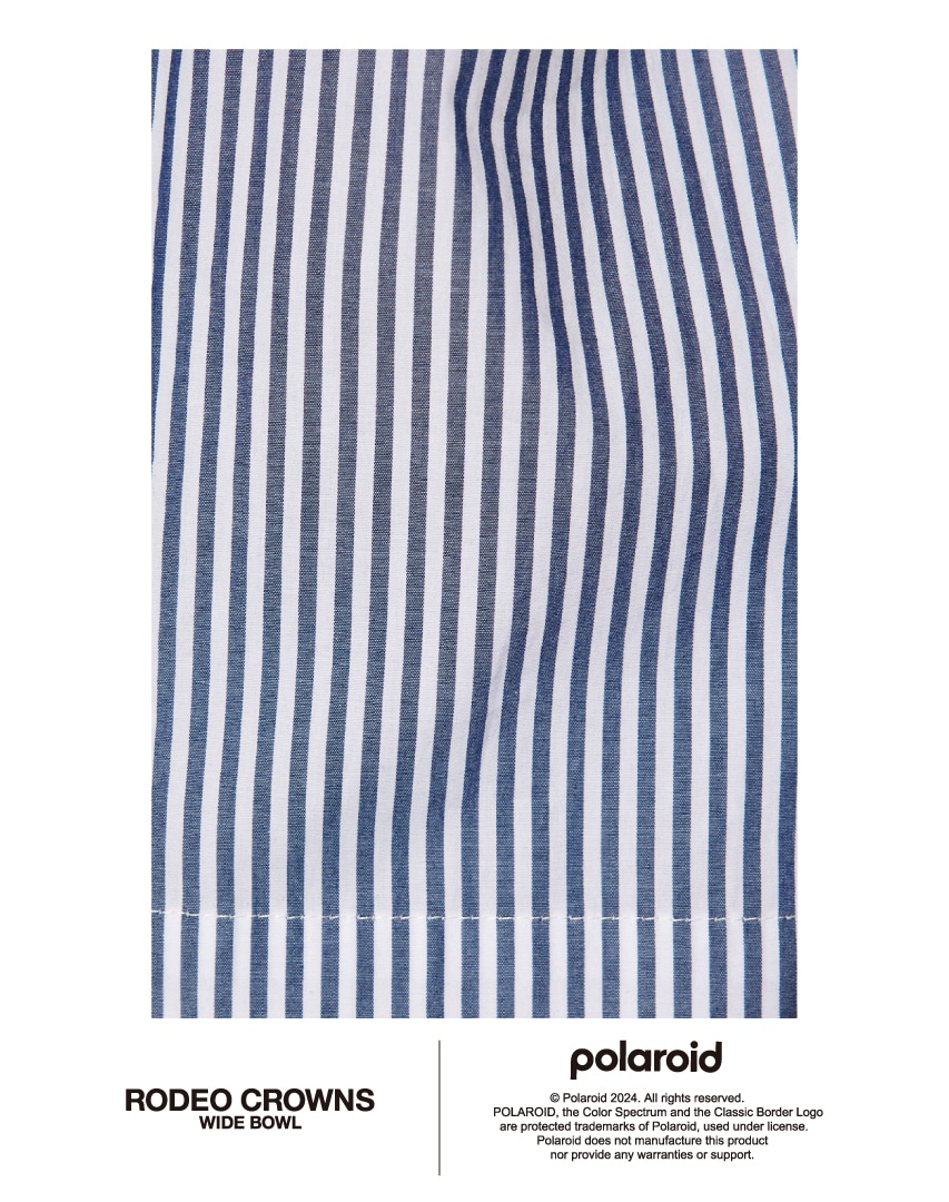 Polaroid バックラインシャツ 柄BLU L