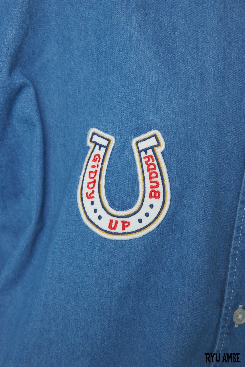 【UNISEX】(Ryu Ambe)Yee Haw シャツ BLU FREE