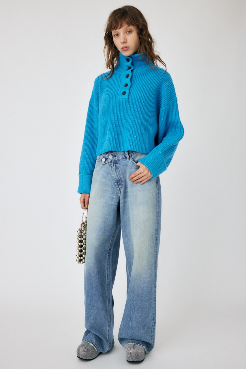 完売♥MOUSSY♡CROSS WAIST WIDE STRAIGHT - デニム/ジーンズ