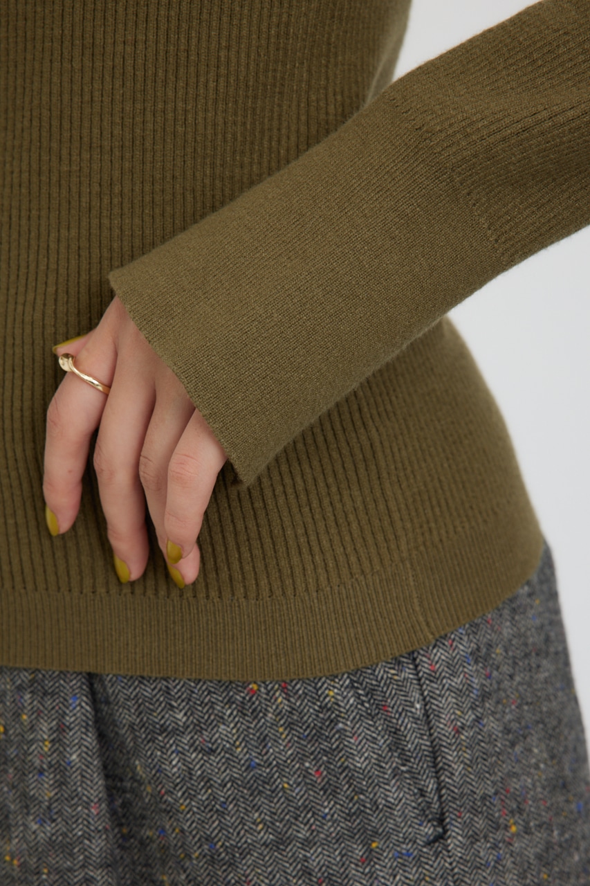 【PLUS】ベストレイヤードホルターネックニット KHA FREE