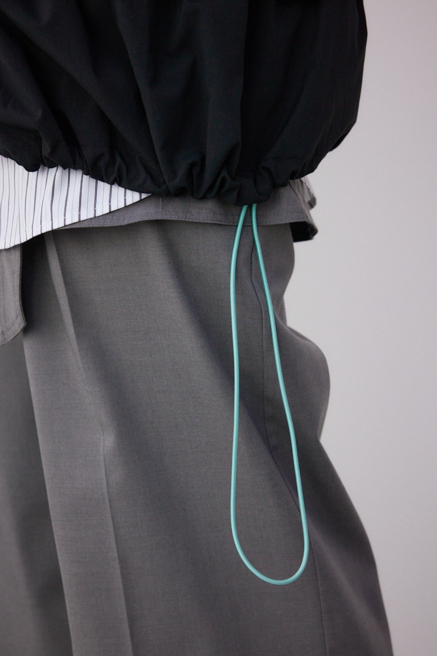 【PLUS】ボリュームギャザーバルーンブルゾン BLK FREE