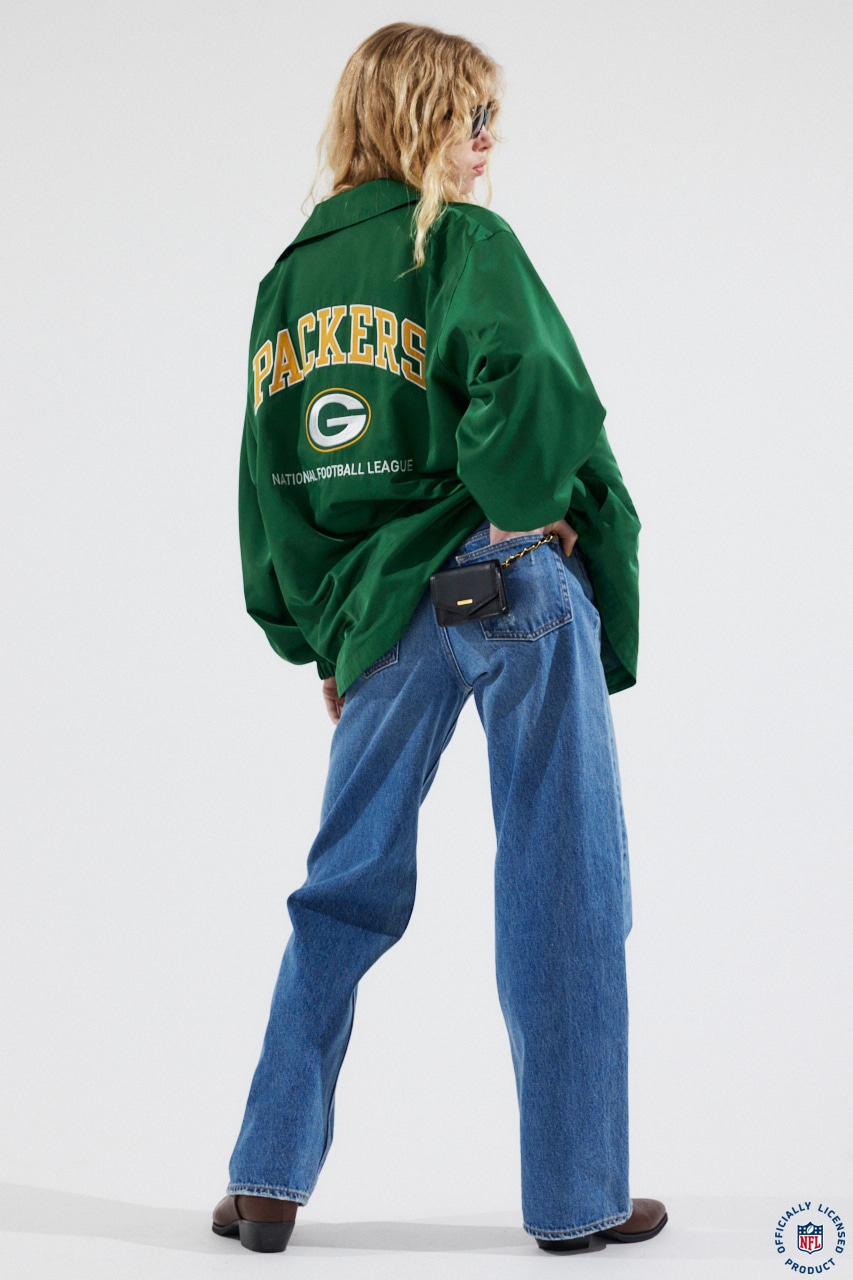 NFL ROUND HEM COACH ジャケット GRN FREE
