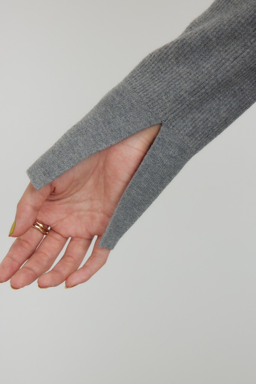 【PLUS】ベストレイヤードホルターネックニット T.GRY FREE