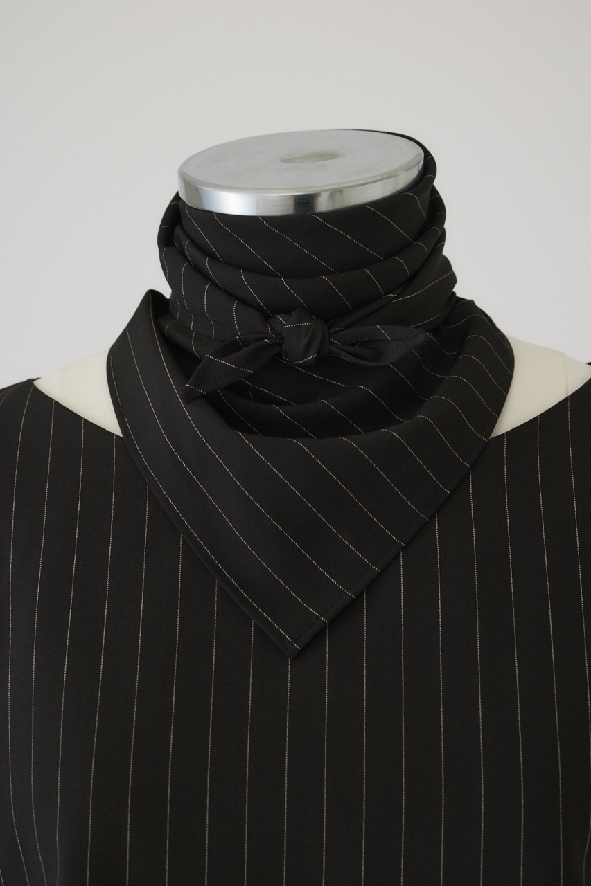 【LIMITED SALE】Shoulder volume scarf set BLK FREE